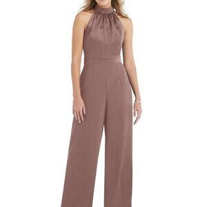 After Six Sienna High-neck Open-back Jumpsuit
